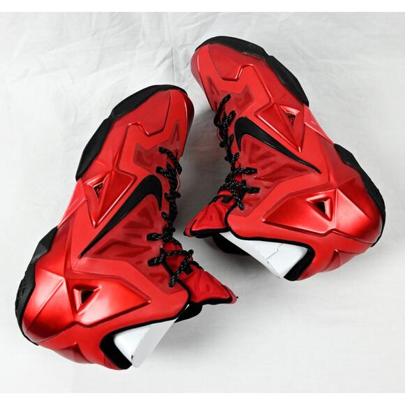 Nike LeBron XI NikeiD Red/Blk Custom Men\'s 12 641216-991 main image 4